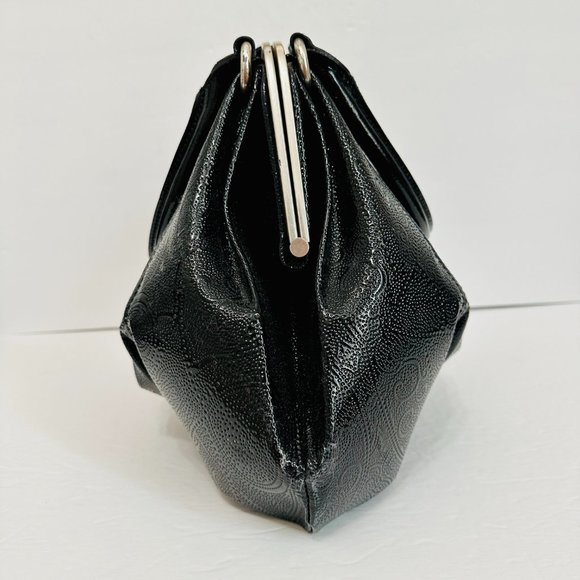 ALEXANDER MCQUEEN NOVAK PAISLEY PATENT LEATHER SATCHEL BAG LIMITED EDITION RARE - Picture 8 of 13